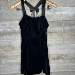 Vintage Blondie and Me evening by Linda Bernell black velvet rhinestone dress